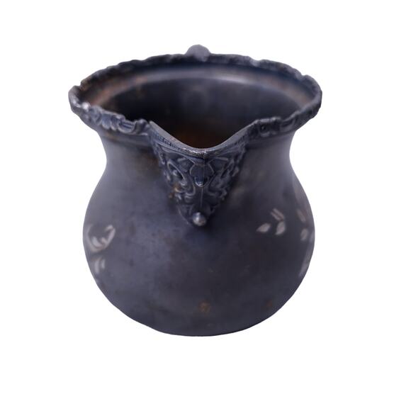 Antique Silverplate Etched Spooner Sugar Creamer 4pc Set Engraved Vintage Decor - Picture 14 of 16